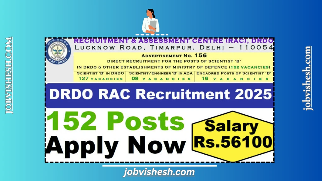 DRDO RAC Scientist‑B Recruitment 2025